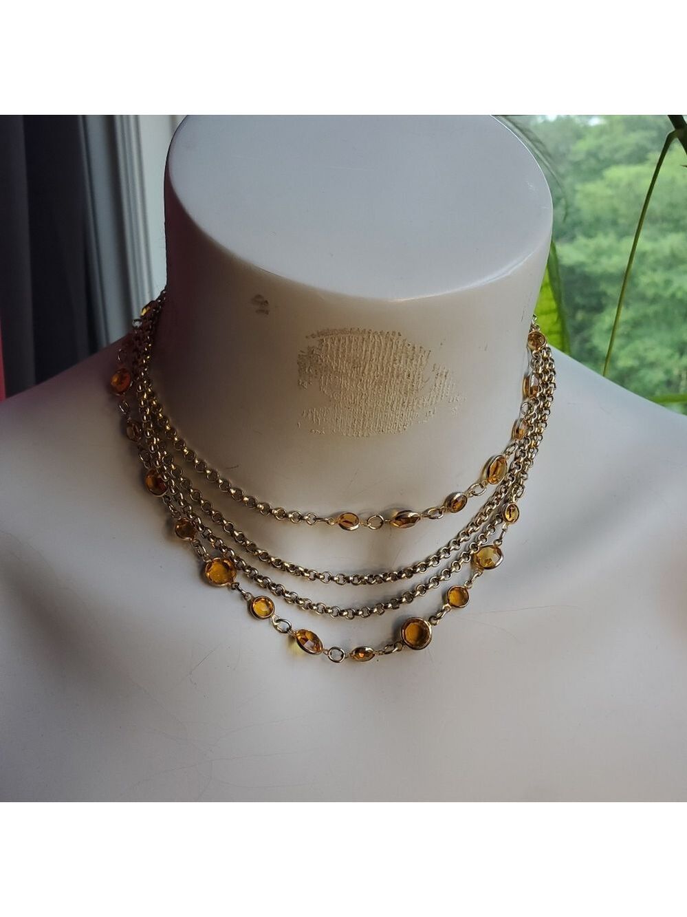 Vintage Crystal Boho Necklace